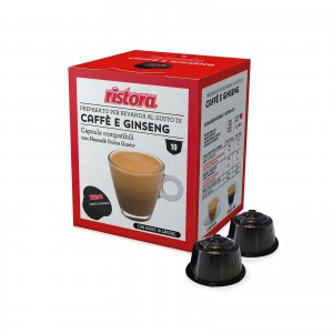 10 Capsule Ristora Caffè e Ginseng compatibili Dolce Gusto Nescafè
