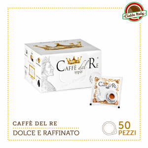 50 Cialde Filtro carta Caffè Del Re ESE 44mm Gusto Dolce E Raffinato