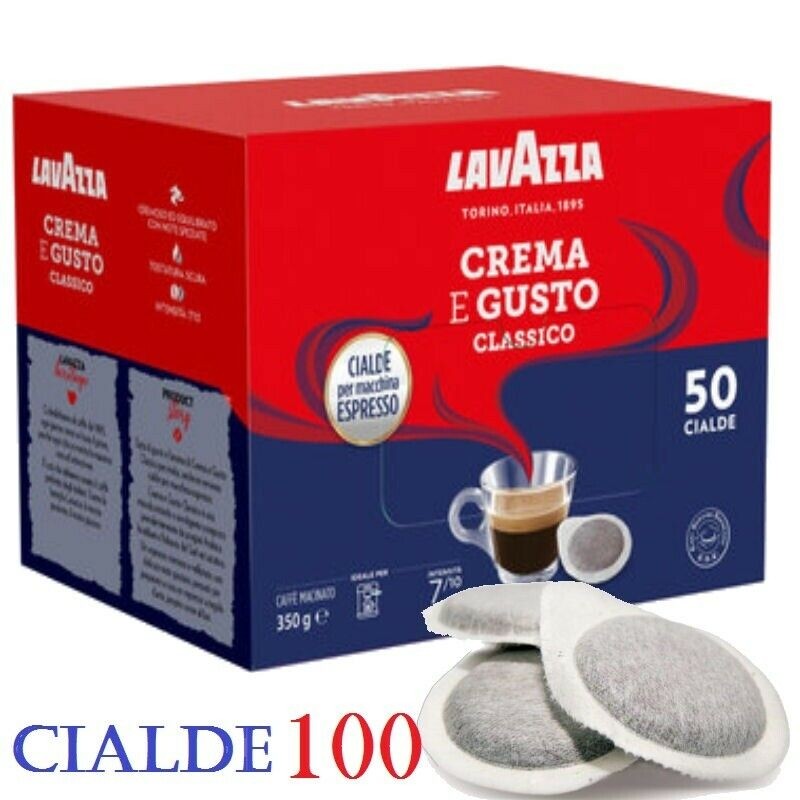 100 Cialde Caffè Lavazza espresso point crema e aroma originali (Capsule  Caffè)